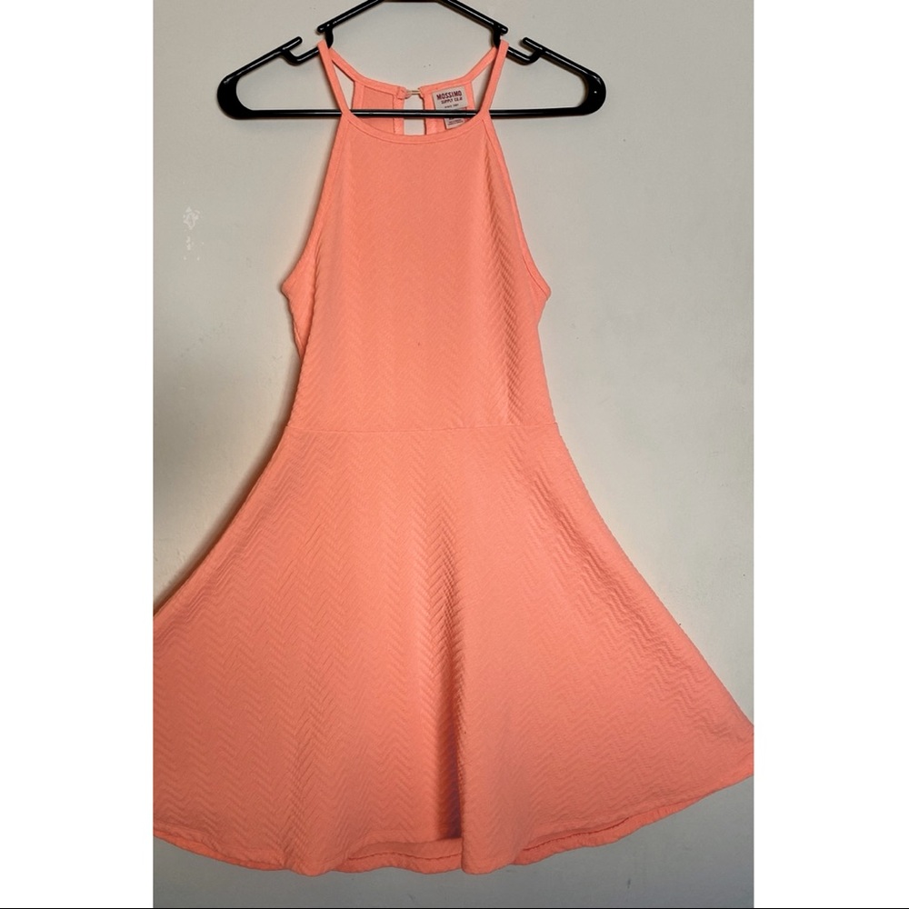 Bright Coral Skater Dress